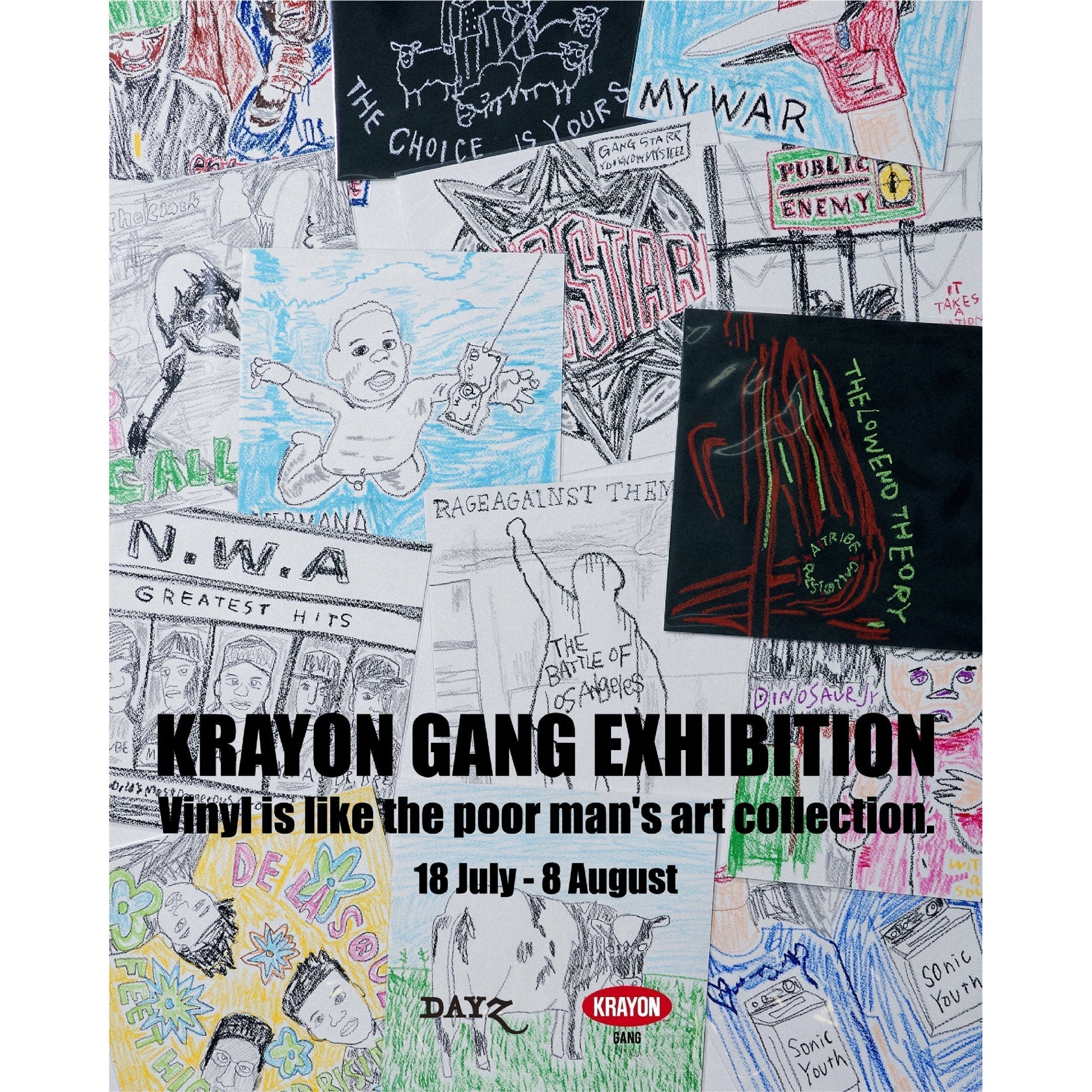 EVENT】 KRAYON GANG Exhibtion “Vinyl is like the poor man's art